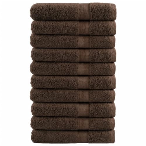Premium handdukar SOLUND 10 st brun 100x200cm 600gsm