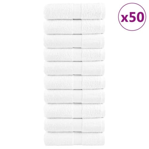 Premium tvättlappar SOLUND 50 st vit 15x21cm 600gsm