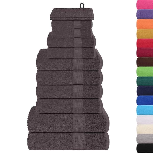 Handdukar 12 st antracit 360 gsm 100% bomull