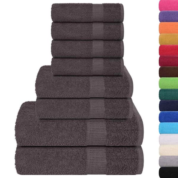 Handdukar 8 st antracit 360 gsm 100% bomull