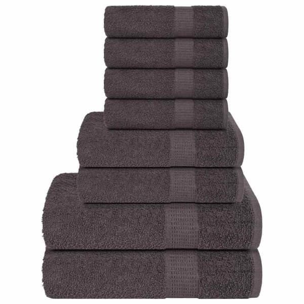 Handdukar 8 st antracit 360 gsm 100% bomull