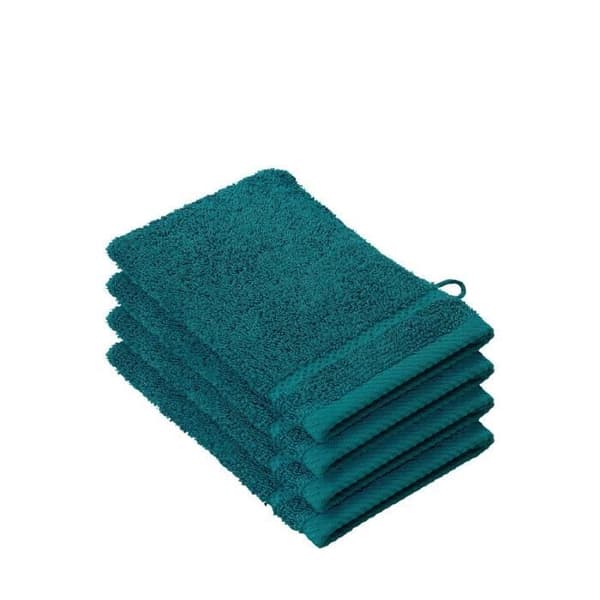 STEPHANIE - Set med 4 handskar - 100 % kammad bomull - Färg Sapin Lake Green - 540 g-m²
