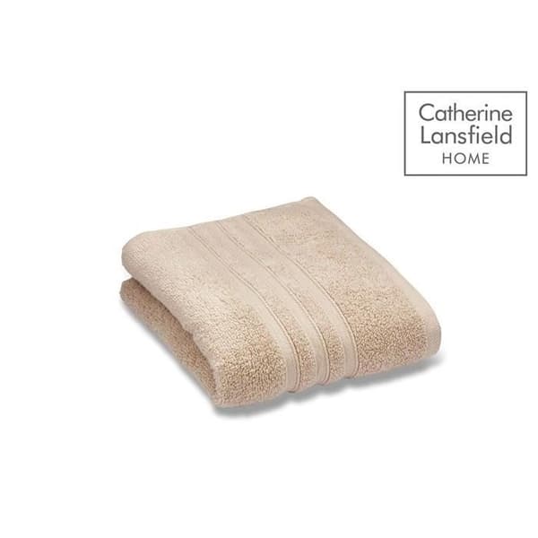 Catherine Lansfield Zero Twist 100% bomull Mikro Fil Handduk, Natur - TW/42260/W/HT/NT