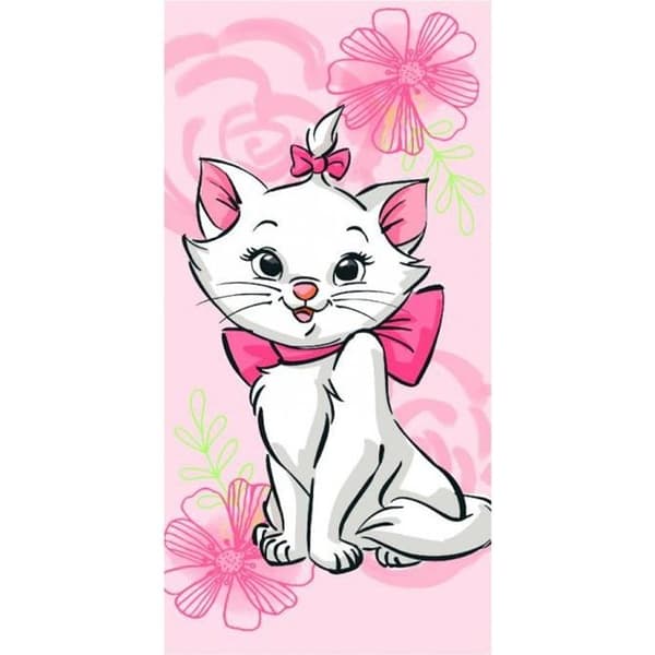 Servett - Disney - Aristokattorna Marie - 100% bomull - Rosa - 70x140 cm