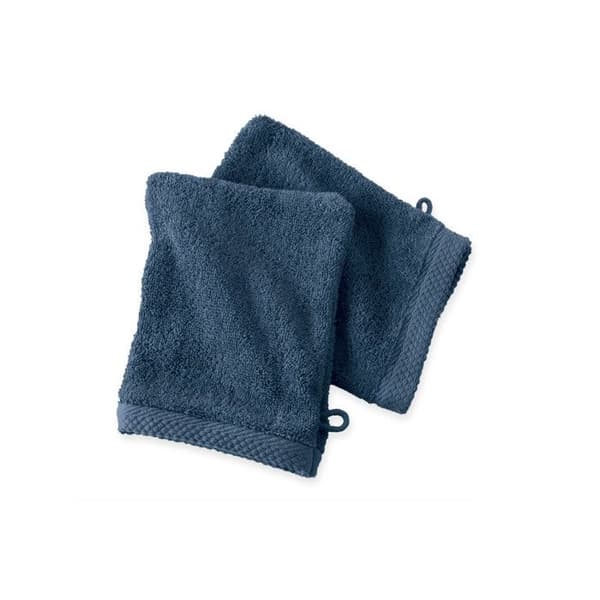 Set med 2 handdukar "Soft" 16 x 21 cm 100% Kammad bomull / 600 gr/m² - Soft Blå Jeans - Set med 2 handdukar 16 x 21 cm