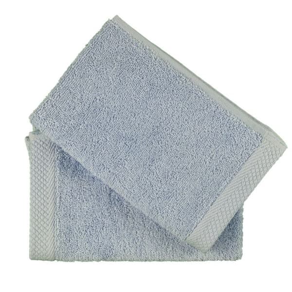 Set med 2 gästhantlar "Soft" 30 x 50 cm 100% Kammad bomull / 600 gr/m² - Soft himmelblå - Set med 2 gästhantlar 30 x 50 cm