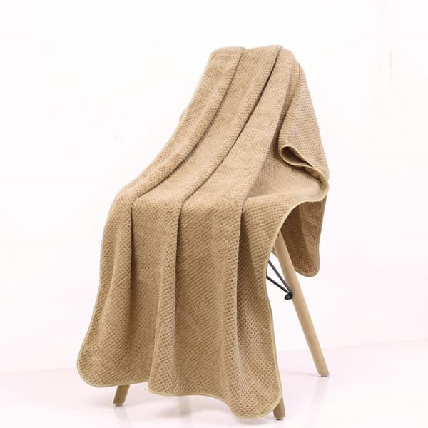 Sæt med mikrofiberhåndklæder - 35x75 cm og 70x140 cm, beige