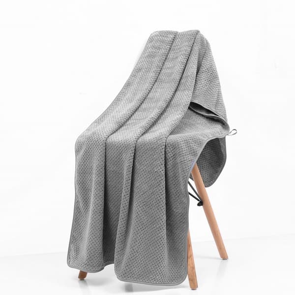 Set med mikrofiberhanddukar - 35x75 cm och 70x140 cm, ljusgrå