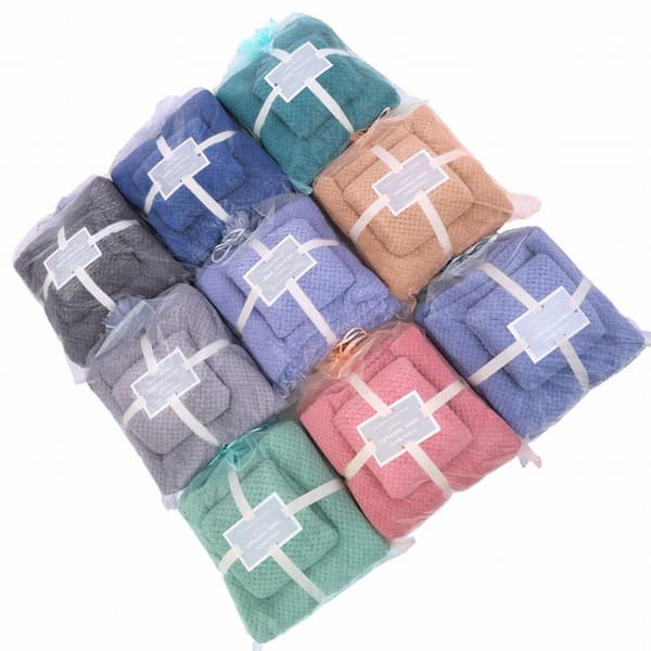 Set med mikrofiberhanddukar - 35x75 cm och 70x140 cm, ljusgrå