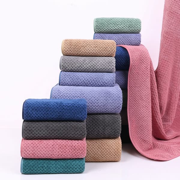 Set med mikrofiberhanddukar - 35x75 cm och 70x140 cm, gröna