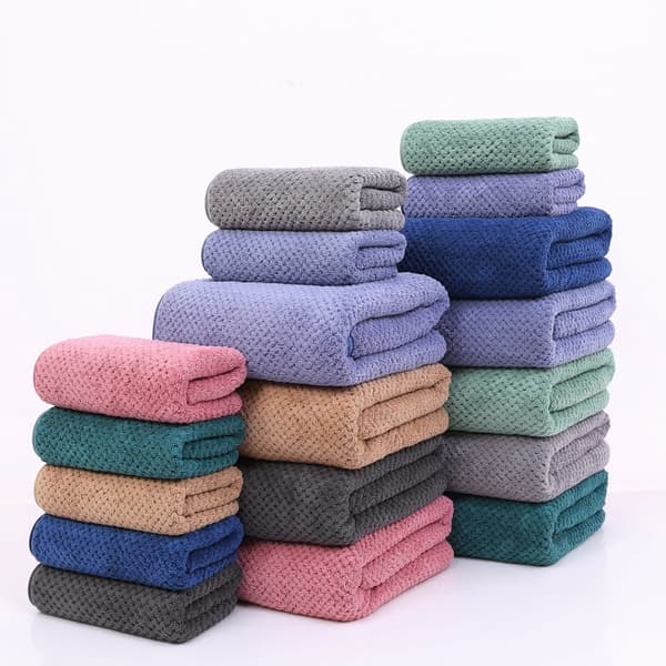 Set med mikrofiberhanddukar - 35x75 cm och 70x140 cm, gröna