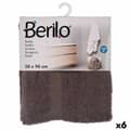 Miniatyrbild 1 av 3: Badhandduk Berilo 89669 Grå 80 % bomull 20 % Polyester 50 x 90 cm 50 x 0,5 x 90 cm (6 antal)