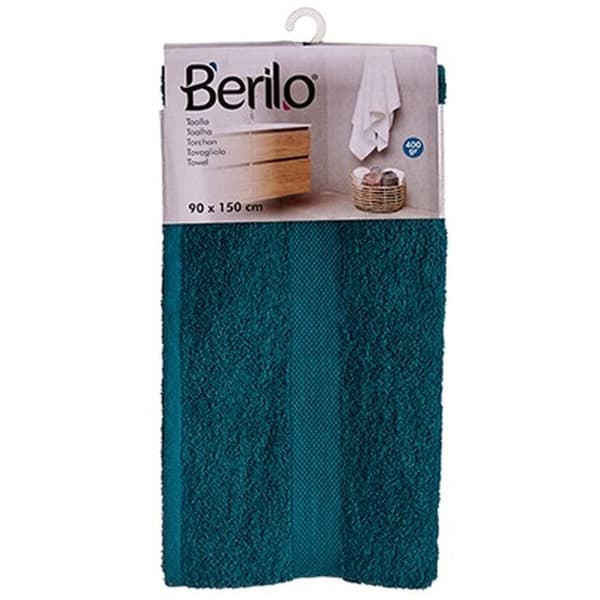 Badhandduk Berilo 89675 Blå 80 % bomull 20 % Polyester 90 x 150 cm (3 antal)
