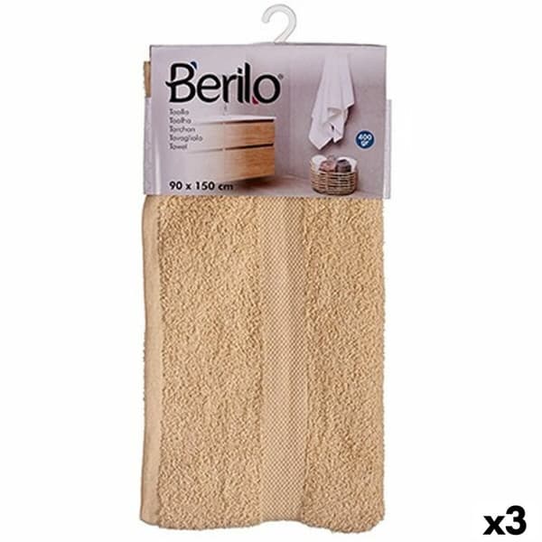 badelagen Berilo 89659 Flødefarvet 80 % bomuld 20 % Polyester 90 x 150 cm (3 enheder)