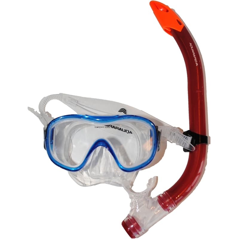 Aquarapid Dive mask + snorkel jr Blue/re