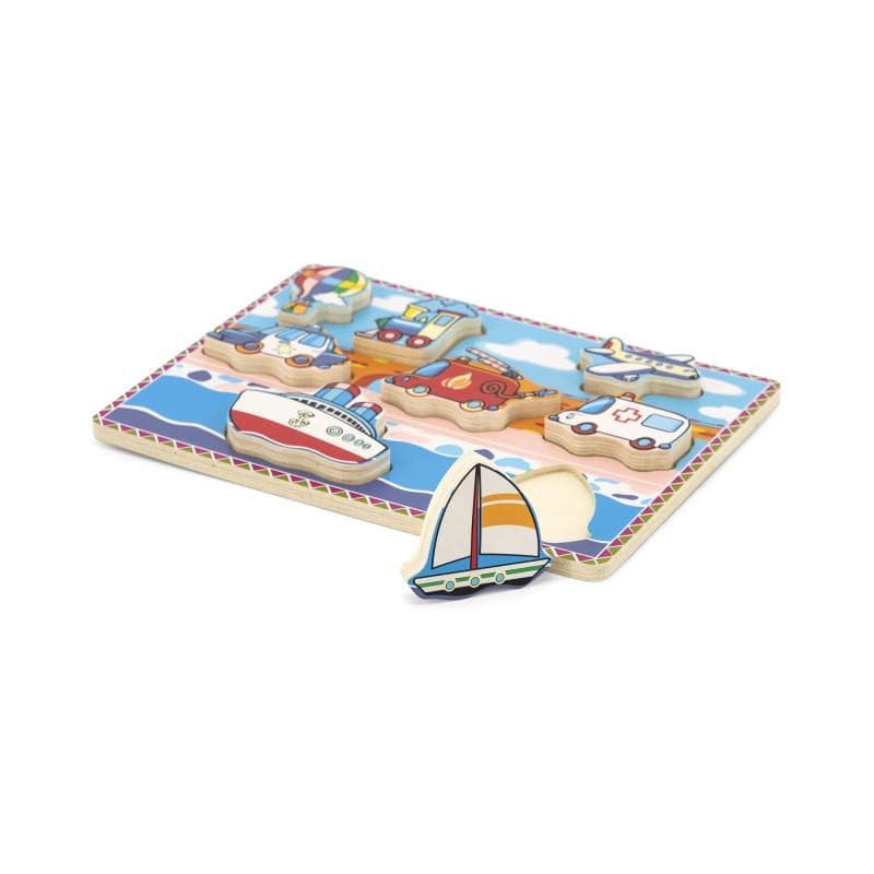 Viga tjocka pusselfordon passar former