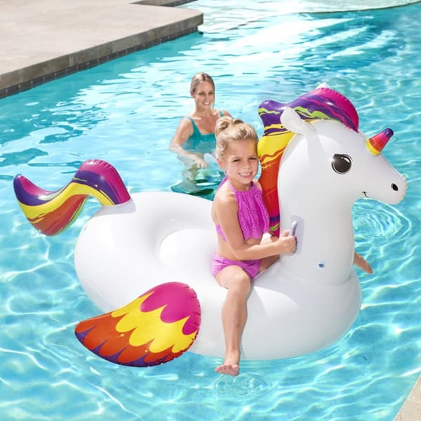 Bestway Bademadrass 1,55 m x 1,19 m, Fantasy Unicorn