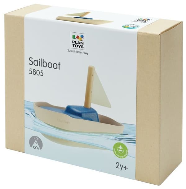 Plan Toys - Stor segelbåt 21 cm - BYXA