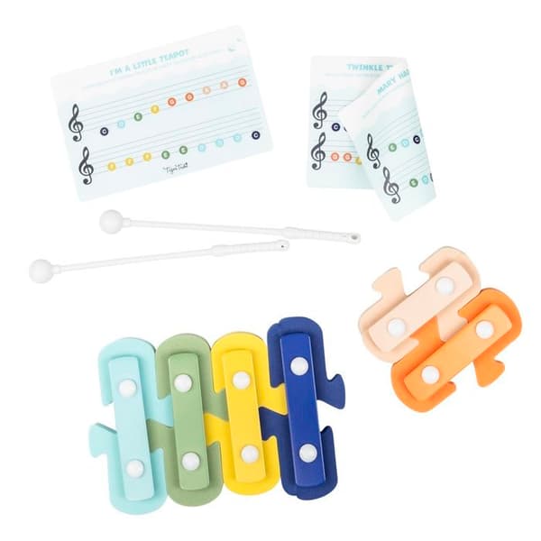 Musikleksak - Tiger Tribe - Xylofon för badet - 6 metalltangenter - 2 vattentåliga noter - Flytande