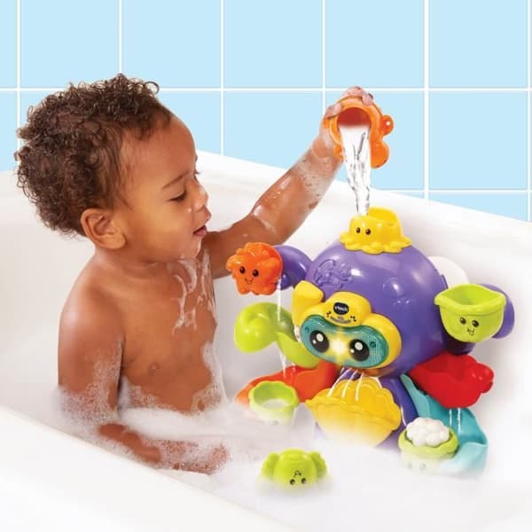 VTECH BABY Interactive Bath Toy - Polo, My Funny Octopus - Flerfärgad - För spädbarn från 1 till 5 år gamla