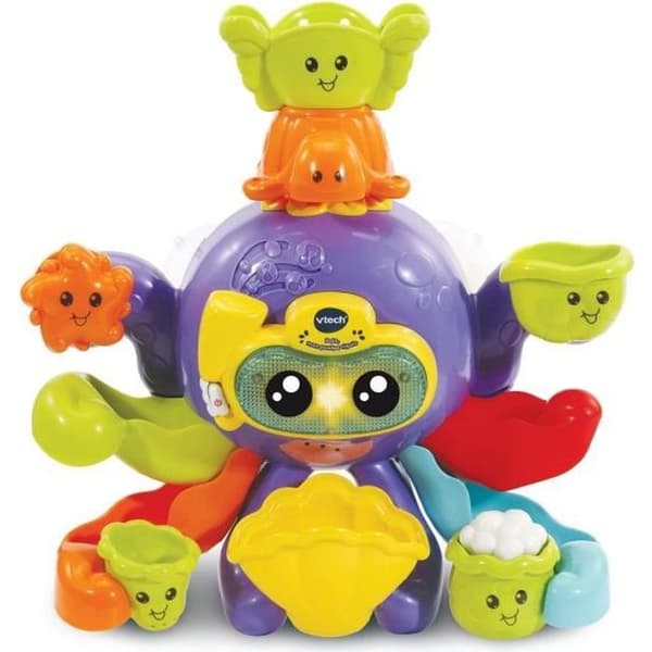 VTECH BABY Interactive Bath Toy - Polo, My Funny Octopus - Flerfärgad - För spädbarn från 1 till 5 år gamla