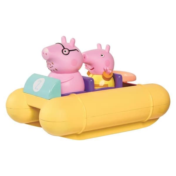 Peppa Pig trampbåt - TOMY - Badleksak - Vattensprutande figurer - Strängmekanism