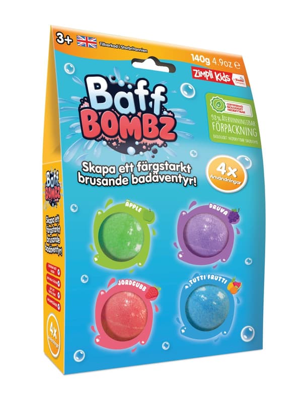 Zimpli Kids 4-Pack Baff Bombz Simba Toys
