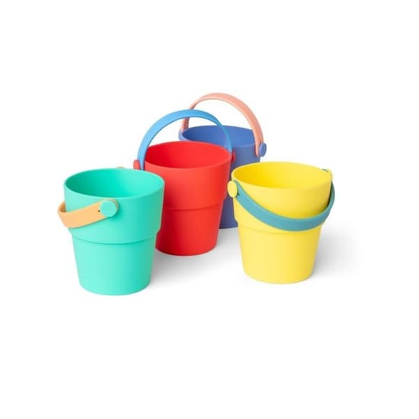 Leksaker för barn - Little L - Stapelbara hinkar i silikon - 4 delar - Silikon - Unisex