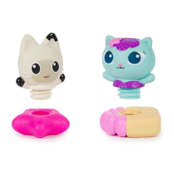 Gabby's Dollhouse Pandy and Mermaid Cat Bath Toy Set