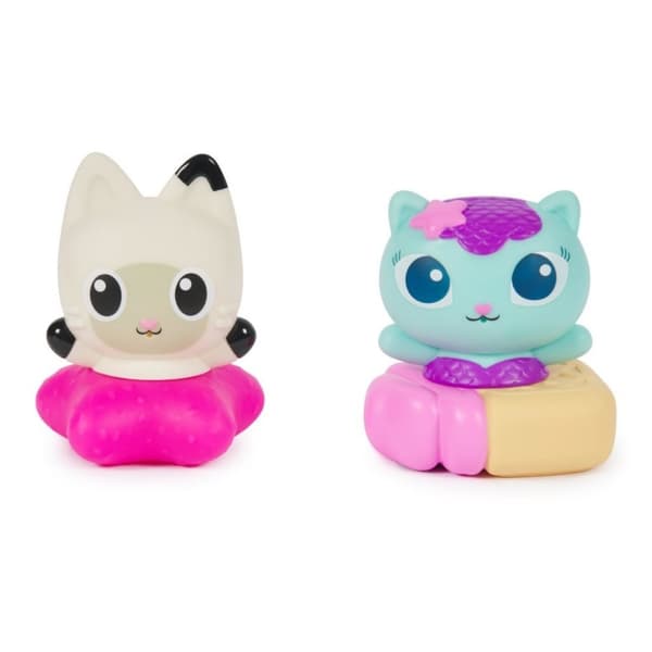 Gabby's Dollhouse Pandy and Mermaid Cat Bath Toy Set