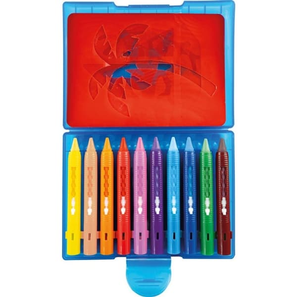 Eberhard Faber EF-524110 Badekridt 10 stk. Opbevaringsboks Inkl. 5 mønstre