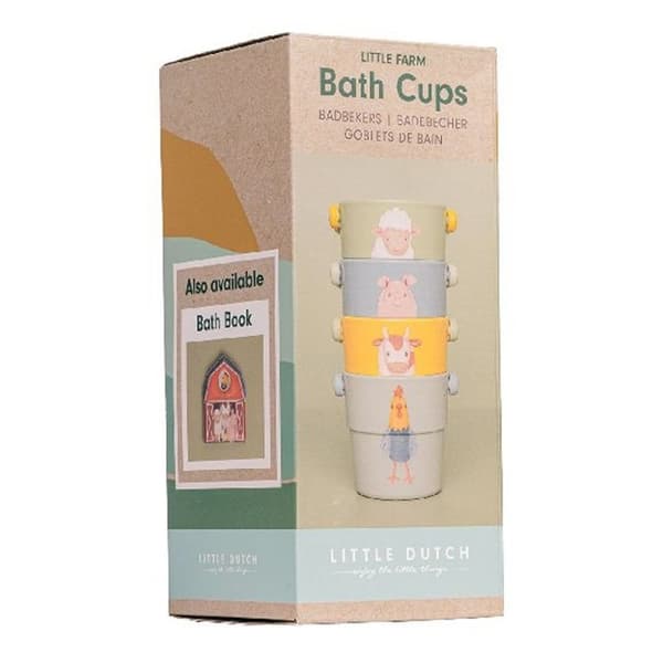 Little Dutch Farm Bath Cups 4 stk