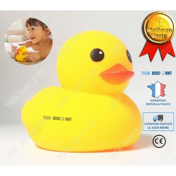 TD® Flytande Bad Anka Baby Gul Barn Silikon Leksak Dusch Pipande pool gör oväsen Game Tjej Pojke Badrum