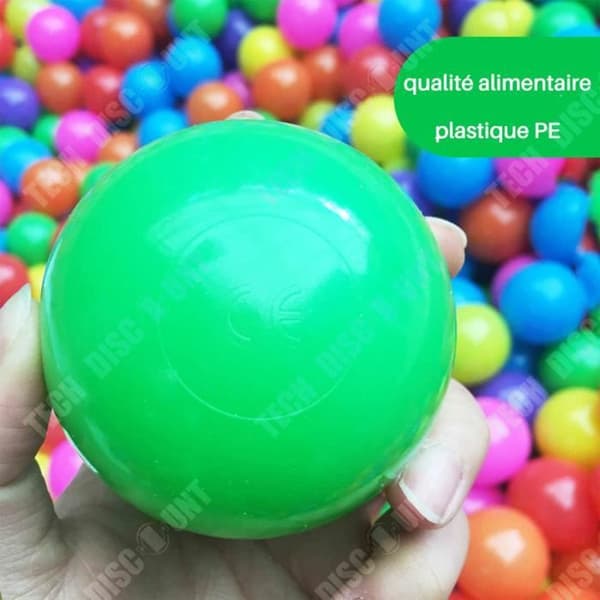 TD® 100-pack plastbollar med 5 olika färger, leksak för baby och barn, Ocean Ball för poolspel