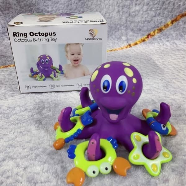 TD® Octopus Launch Circle Toy Badleksak för spädbarn för barn Utbildningsleksak för bad och vatten för spädbarn
