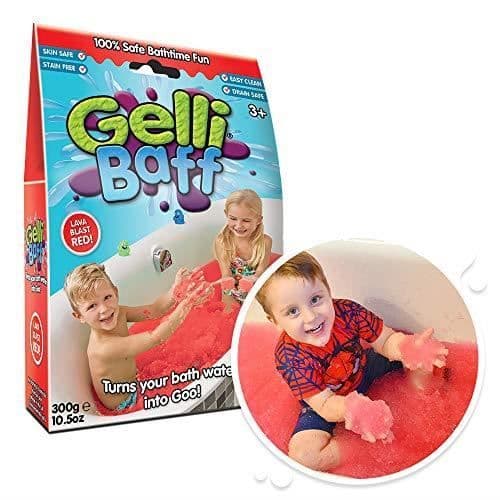 Zimpli Kids Gelli Baff Röd från, 1 badpaket, förvandla vatten till färgglad goo, barns sensoriska och badleksak, certifierad biologiskt nedbrytbar