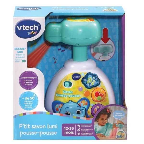 Badspel - VTECH BABY - P'tit Savon Lumi Pousse-Pousse - Ljusbubblor - Musik - Siffror och färger