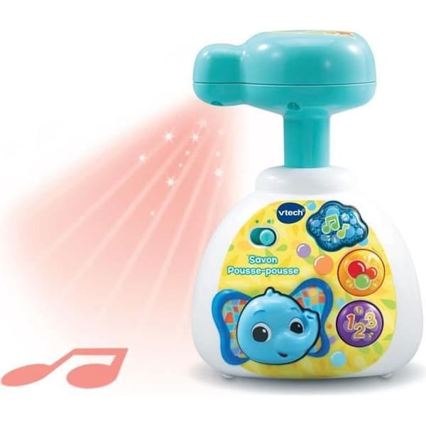 Badspel - VTECH BABY - P'tit Savon Lumi Pousse-Pousse - Ljusbubblor - Musik - Siffror och färger