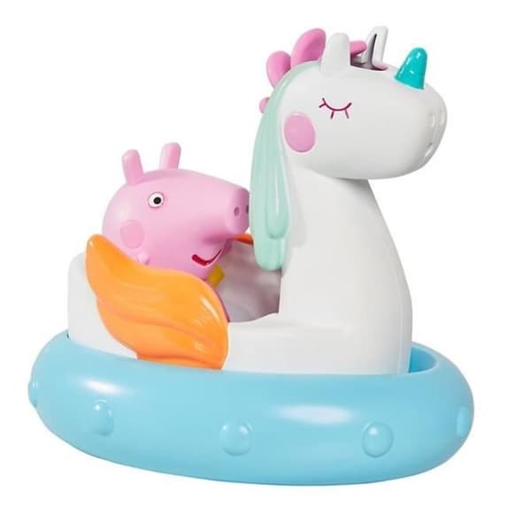 Peppa Pig Unicorn Badleksak Tomy - Vit/Blå - 12cm