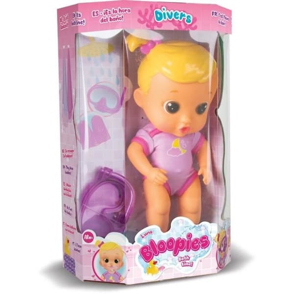 BLOOPIES Luna docka - Bath baby - IMC TOYS - Miniatyrkaraktärer - Flerfärgad - 18 månader