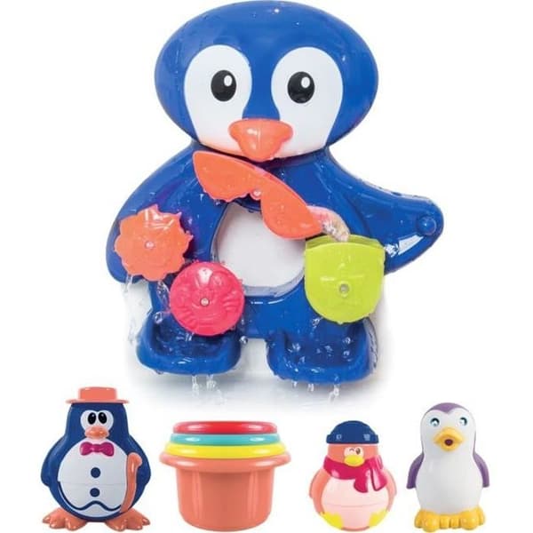 Penguin Bath Box - LUDI - Badleksak med sugkoppar och sensoriska tillbehör - Blandat - Från 12 månader