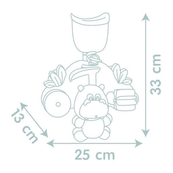 Smoby Little Smoby Hippo badelegetøj - Rutsjebane og hjul til baby 18 måneder - Blå og grøn