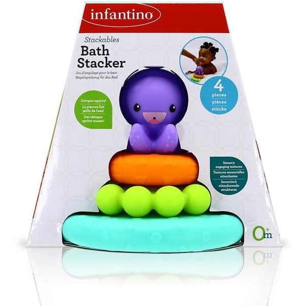 Badleksak - INFANTINO - Bläckfisk badpyramid