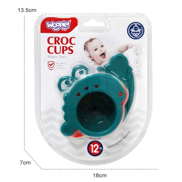 WOOPIE BABY badelegetøj krokodille med overfyldte krus
