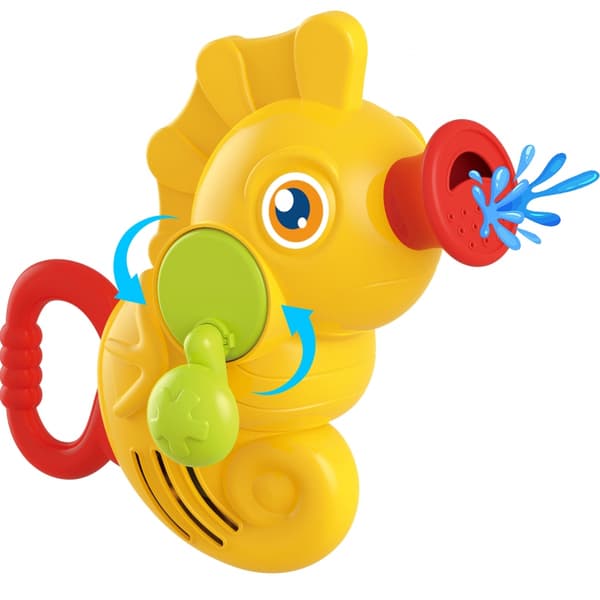 woopie baby bad legetøj vandpumpe søhest