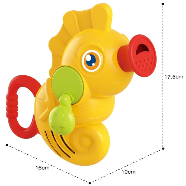 woopie baby bad legetøj vandpumpe søhest