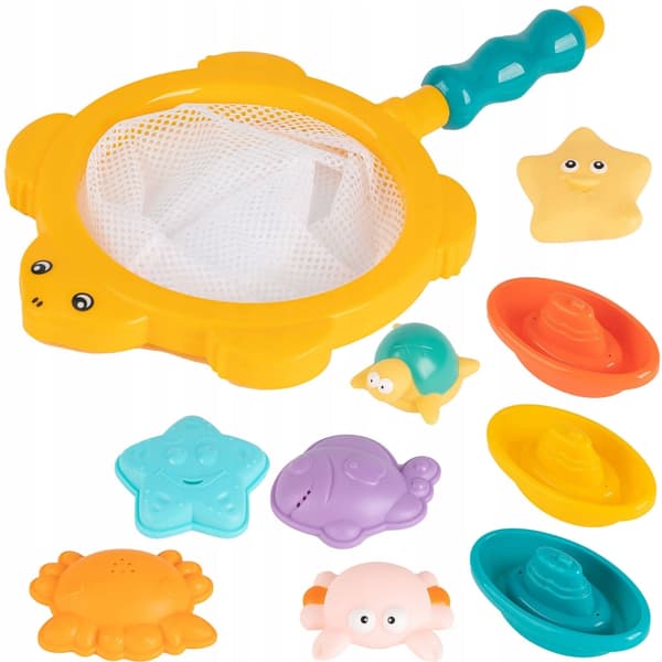 WOOPIE BABY Havsdjurs Badset + Båtar + Fiskenät
