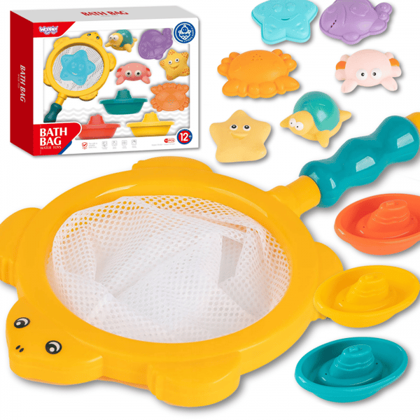 WOOPIE BABY Havsdjurs Badset + Båtar + Fiskenät