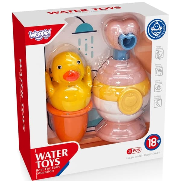 WOOPIE BABY Badelegetøj – Krus, And & Sæbedispenser - Pink
