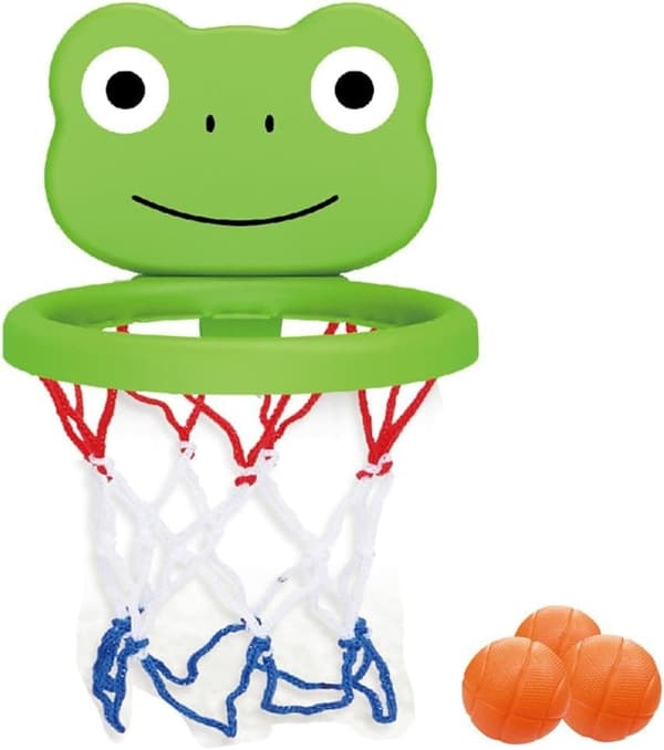 OBOSOE 2 sæt mini basketball sæt med basketball bøjle kreativ basketball sæt 3 bolde panda kat form til badeværelse bruser badekar legetøj
